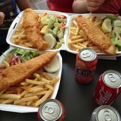The Fish Market - Standard fish & chips with side salad