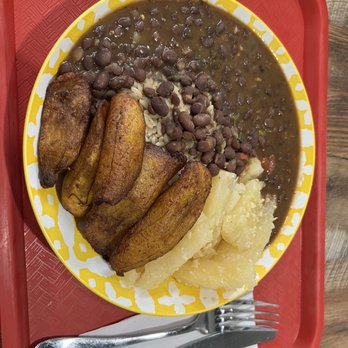 Havana's Cuisine - Vegan bowl (rice, beans, maduro plantains and yuca) - Cuban Near Me - Central West, Missouri
