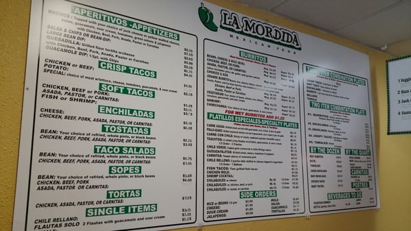 Menu photo 5 La Mordida Pleasant Hill, CA Menu photo 5 La Mordida Pleasant Hill, CA
