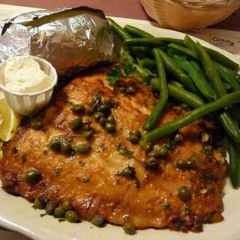 Marshland Too - Fried salmon with lemon butter sauce and capers. - Sports Bars Near Me - Sandwich, Massachusetts Marshland Too - Fried salmon with lemon butter sauce and capers. - Sports Bars Near Me - Sandwich, Massachusetts