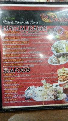 Menu photo 1 Gorditas Los Comales Dallas, TX
