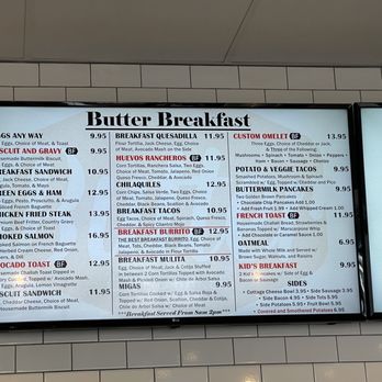 Butter Cafe & Bakery - Menu as of January 29 2022 - Breakfast & Brunch Near Me - Upland, California Butter Cafe & Bakery - Menu as of January 29 2022 - Breakfast & Brunch Near Me - Upland, California