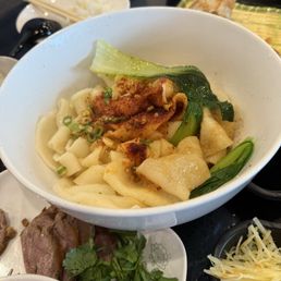 Wide hand pulled noodles Wide hand pulled noodles