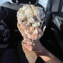 G's Dairy Delights - Waffle Cone- 2 Scoops (Monkey Mania & Rocky Road)