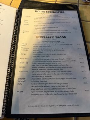 Menu photo 4 Baja Betty's San Diego, CA