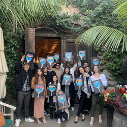 A Splash Of Color Painting Parties Orange County Paint & Sip - When your company loves you so much that they rent a whole winery and paint & sip so you can relax. Newport Beach, Ca. Love your staff.