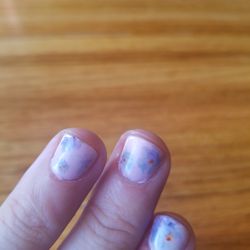 Creating You - This photo doesn't do the nails justice. They are beautiful though, and they look like vintage wallpaper or a watercolor painting of flowers