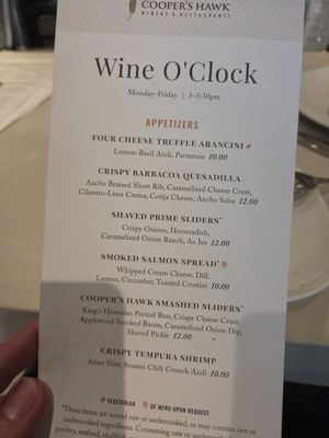 Menu photo 1 Cooper’s Hawk Winery & Restaurant Dania Beach, FL