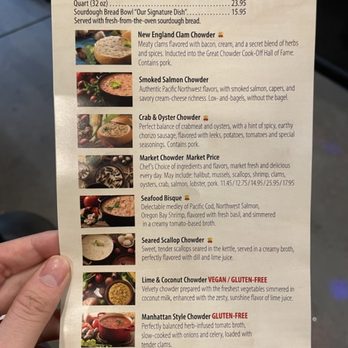 Pike Place Chowder - Menu 12/27/22 - Seafood Near Me - Seattle, Washington Pike Place Chowder - Menu 12/27/22 - Seafood Near Me - Seattle, Washington