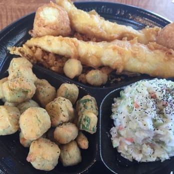 Captain D's - 2 piece fish with coleslaw and okra - Seafood Near Me - Burleson, Texas