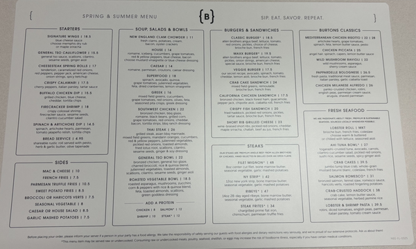 Menu photo 4 Burtons Grill & Bar South Windsor, CT Menu photo 4 Burtons Grill & Bar South Windsor, CT