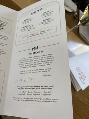 Menu photo 7 Leluia Hall Charlotte, NC