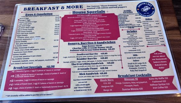 Menu photo 2 Southwest Diner Boulder City, NV Menu photo 2 Southwest Diner Boulder City, NV