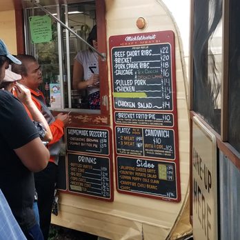 Micklethwait Craft Meats - Menu (11/2017) and the magic trailer where the food emerges from - Food Trucks Near Me - Austin, Texas