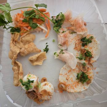 Joe's Pho Original - They served it like this. The Bánh Bột Lọc is smaller than half my thumb size. Look at that trash Bánh bèo has no ingredients. - Vietnamese Near Me - San Leandro, California Joe's Pho Original - They served it like this. The Bánh Bột Lọc is smaller than half my thumb size. Look at that trash Bánh bèo has no ingredients. - Vietnamese Near Me - San Leandro, California