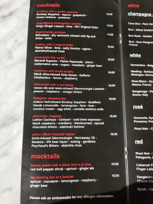 Menu photo 8 cloudM Rooftop Bar Bowery New York, NY