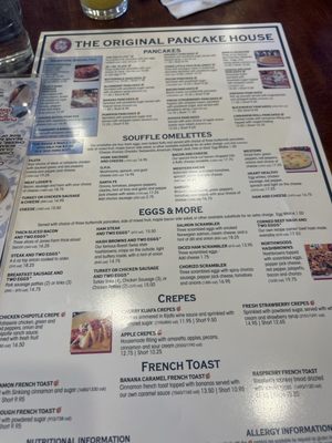 Menu photo 1 The Original Pancake House Eden Prairie, MN