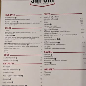 Sapori Italian Roots - Food menu - Italian Near Me - Austin, Texas Sapori Italian Roots - Food menu - Italian Near Me - Austin, Texas