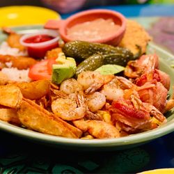 Mariscos Costa Azul - You wouldn't think I would drive 1000 miles 4 this but you would be wrong. Seafood platter 4 two. GET IT :)...