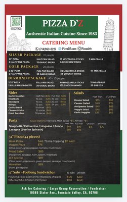 Menu photo 1 Pizza D’Z Fountain Valley, CA Menu photo 1 Pizza D’Z Fountain Valley, CA