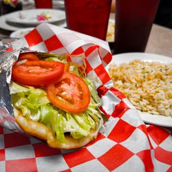 Eirinis Gyros and More - Traditional Lamb Gyro with Rice Pilaf