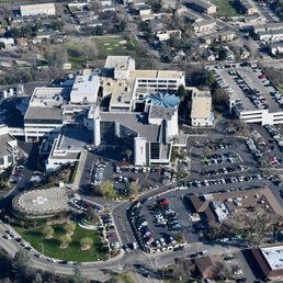 Aerial view as we circle prior to landing on the hospitals pad Aerial view as we circle prior to landing on the hospitals pad