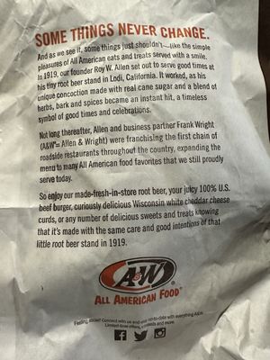 Menu photo 5 A&W Restaurant Mentone, CA