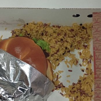 Denny's - A Burger & Some Type Of Rice That Was Supposed To Be Fries - American Near Me - Rubidoux, California Denny's - A Burger & Some Type Of Rice That Was Supposed To Be Fries - American Near Me - Rubidoux, California