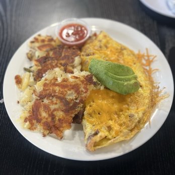Bitzy’s Kitchen - abc omelette: avocado, bacon, cheddar cheese with one hotcake = $15 - Breakfast & Brunch Near Me - Westminster, California Bitzy’s Kitchen - abc omelette: avocado, bacon, cheddar cheese with one hotcake = $15 - Breakfast & Brunch Near Me - Westminster, California