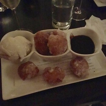 Avo - Zeppole with banana ice cream and chocolate sauce - Italian Near Me - New Orleans, Louisiana