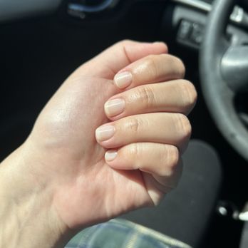 Peacock Nails - Milky white gel manicure - Nail Salons Near Me - Lemon Grove, California Peacock Nails - Milky white gel manicure - Nail Salons Near Me - Lemon Grove, California