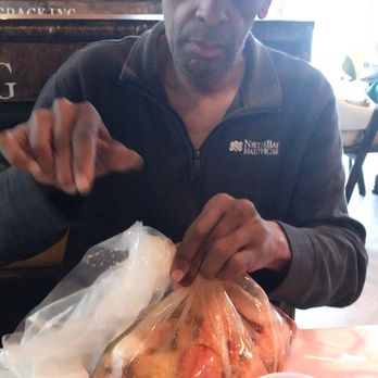 Bag O' Crab - My husband loving his C3 order - Cajun/Creole Near Me - Fairfield, California