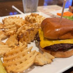 Barnyard Burger & Bar - Classic Burger with waffle fries