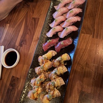 Kodo Sushi Sake - Seared salmon, bluefin tuna, yellowtail nigiri - Sushi Bars Near Me - Scottsdale, Arizona Kodo Sushi Sake - Seared salmon, bluefin tuna, yellowtail nigiri - Sushi Bars Near Me - Scottsdale, Arizona