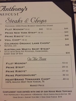 Menu photo 8 Vic & Anthony's Steakhouse Lake Charles, LA Menu photo 8 Vic & Anthony's Steakhouse Lake Charles, LA