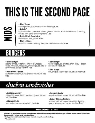 Menu photo 7 PUBLIC eat+drink North Adams, MA Menu photo 7 PUBLIC eat+drink North Adams, MA