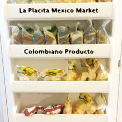 Placita Mexico Market - Frozen Colombian foods Its in a regular fridge located in the back.