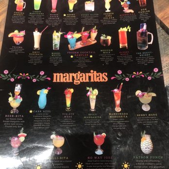 Dona Leti’s - The Drink Menu...looks delicious! - Mexican Near Me - Houston, Texas