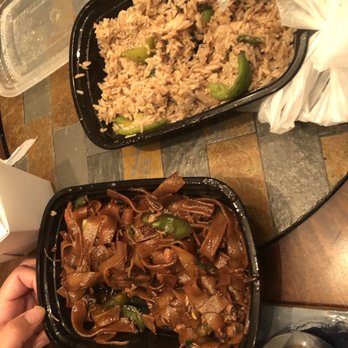 Von Thai - Drunken noodles and basil fried rice. - Thai Near Me - Eastpointe, Michigan