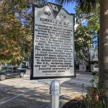 Edwards V S.C - Edwards v. South Carolina Historical Marker, Columbia - Landmarks & Historical Buildings Near Me - Columbia, South Carolina Edwards V S.C - Edwards v. South Carolina Historical Marker, Columbia - Landmarks & Historical Buildings Near Me - Columbia, South Carolina