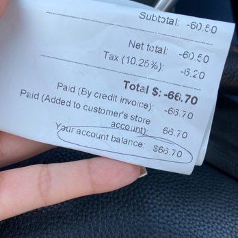 Fashionista - Store credit receipt - Women's Clothing Near Me - Hawthorne, California