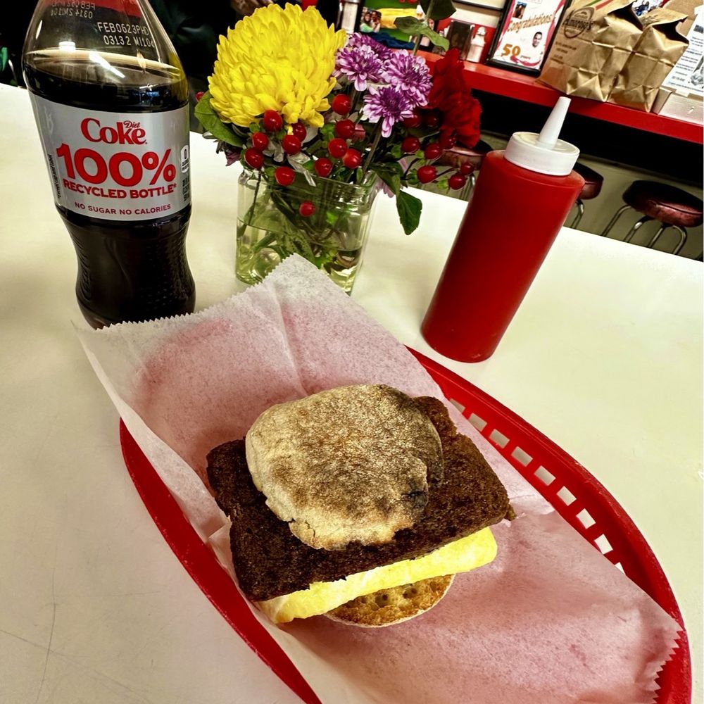 The Hungry A - Scrapple, egg, and cheese on a toasted English muffin. - American Near Me - Springfield, Pennsylvania The Hungry A - Scrapple, egg, and cheese on a toasted English muffin. - American Near Me - Springfield, Pennsylvania