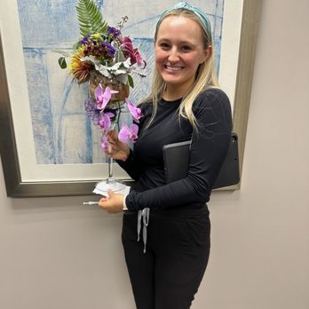 Bloom & Grow - Mattie Tittle all a glow with her arrangement - Florists Near Me - Vestavia Hills, Alabama Bloom & Grow - Mattie Tittle all a glow with her arrangement - Florists Near Me - Vestavia Hills, Alabama