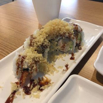 J Sushi Brea - Partially eaten California crunch roll - Japanese Near Me - Brea, California