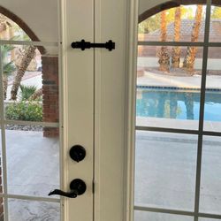 Winged Key Lock & Safe - Decorative and Functional antique style Dutch door bolt