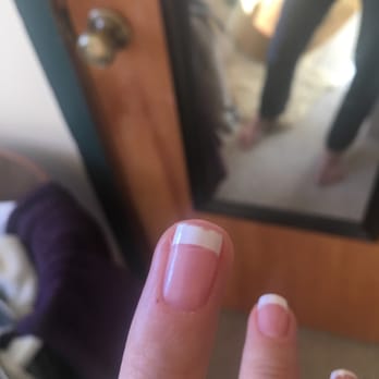 TC Nails & Spa - You can see the white line underneath the French tip... She didn't take it off completely. - Nail Salons Near Me - Milwaukie, Oregon TC Nails & Spa - You can see the white line underneath the French tip... She didn't take it off completely. - Nail Salons Near Me - Milwaukie, Oregon