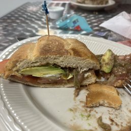 Veganish torta (veggie with no eggs or cheese.) it was just veggies and beans and it still slapped so hard