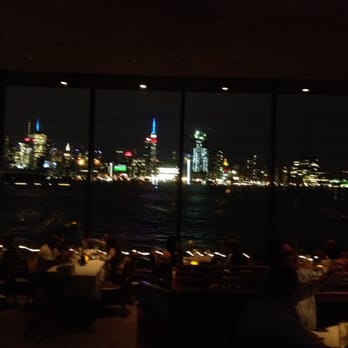 Chart House - NY And Hudson River view at night - Seafood Near Me - Weehawken, New Jersey