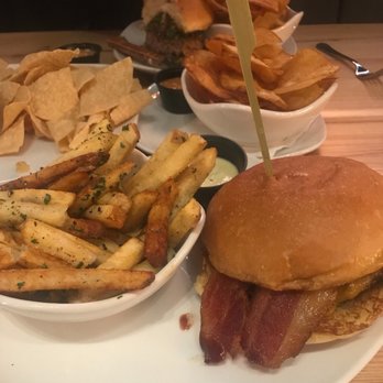 Big Orange - Hickory Smoke burger. Side of Truffle garlic herb fries with Aoli - Burgers Near Me - Rogers, Arkansas
