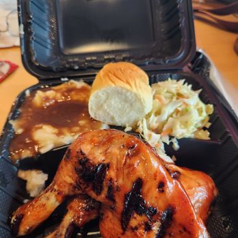 Love Chicken And Ribs - #2 Chicken Meal with 2 chicken leg quarters, mash potatoes and gravy, coleslaw, and a roll. - Barbeque Near Me - Irwindale, California Love Chicken And Ribs - #2 Chicken Meal with 2 chicken leg quarters, mash potatoes and gravy, coleslaw, and a roll. - Barbeque Near Me - Irwindale, California